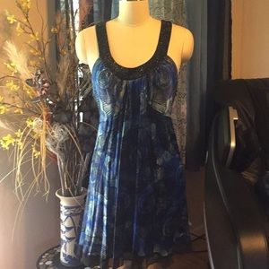 Marciano silk/beaded dress size Medium